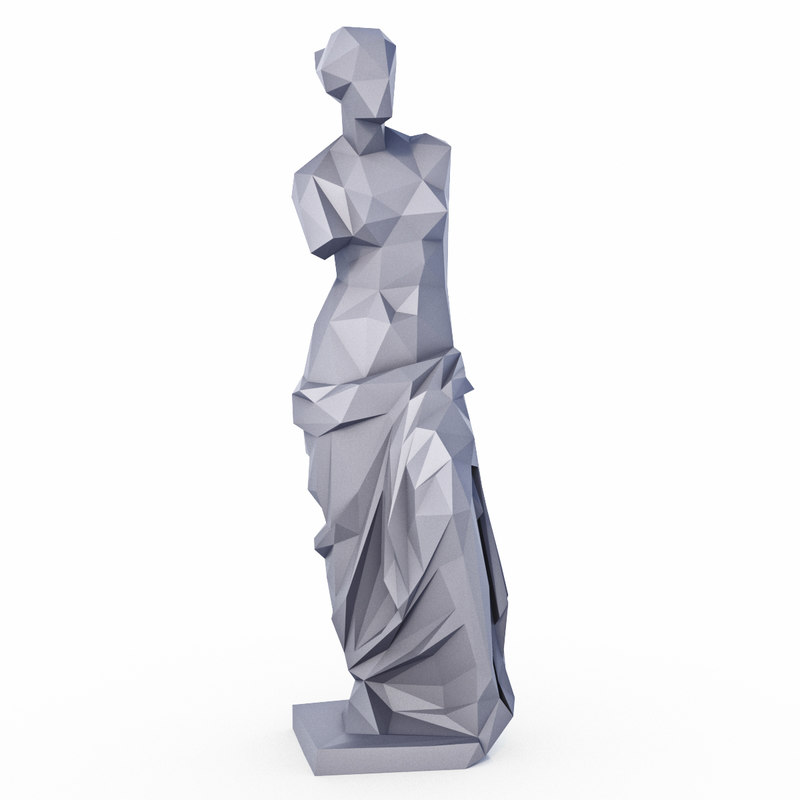 Venus de Milo Low Poly 3D model