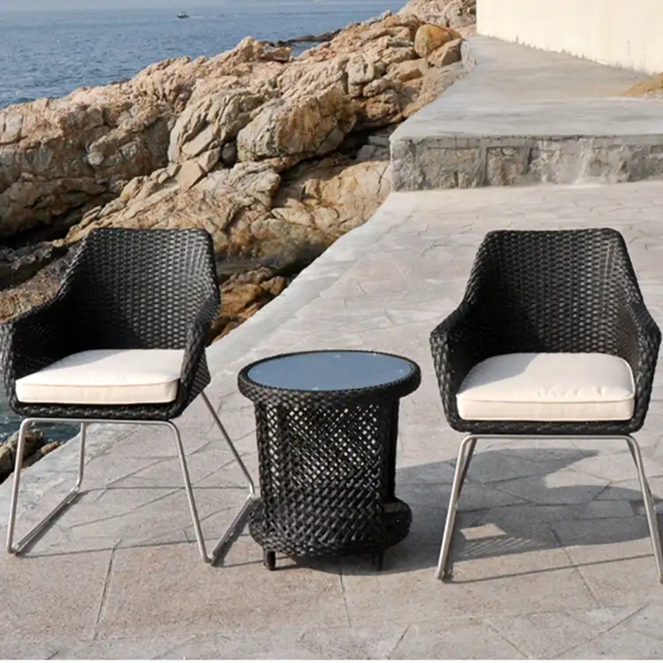 Contemporary Patio Comfortable Rattan Garden Two Seaters Leisure Ways Outdoor Furniture