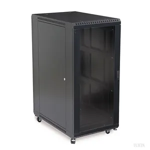 19 Inch 24u Server Rack Met Glazen Deur, Netwerk Server Rack Gebruikt In Kantoor