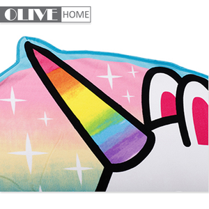 microfibra/tela del unicornio de la historieta con capucha personalizado Toalla de playa los niños para al aire libre - Product Image 4