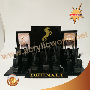 Support d'affichage de montre en acrylique noir personnalisé de haute qualité/support/support présentoir de montre avec anneaux C - Product Image 3