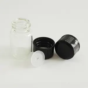 2 ml Flint buisvormige glazen flacon met Achthoekige deksel & foam liner
