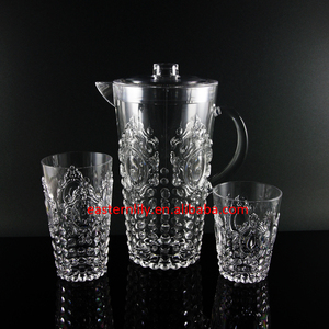 Vaso de Agua de Plástico PS SAN AS de 600 ml, Libre de BPA, Estilo Barroco, Acrílico - Product Image 5