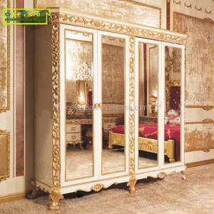 OE-FASHION lusso guardaroba intaglio in legno <span class=keywords><strong>armadio</strong></span> con <span class=keywords><strong>specchio</strong></span> in mobili camera da <span class=keywords><strong>letto</strong></span> - Product Image 1