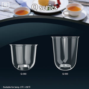 Gobelets transparents en PP See-box R-Hot, très vendus, 12 oz, 16 oz, gobelets bon marché pour vin, jus, salade, yaourt, crème glacée, thé au lait, eau, soda, whisky - Product Image 1