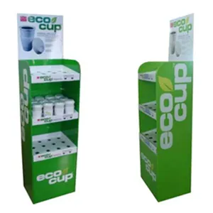 POPULAIRE nouveau gratuit conception personnalisée de haute qualité promotion tasse recyclable Eco carton présentoir