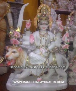 Handmade Durga Maa Marble Statue - Product Image 1