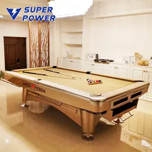 American Pool Tables Manufacturers Directly Selling Chinese Factory Club Blue-Stone 9 Foot Black Billiard Pool Table For Sale