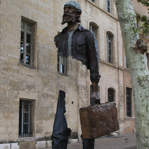 Arte de bronce de fundición de Metal de bronce de alta calidad <span class=keywords><strong>Bruno</strong></span> Catalano escultura de Marsella un migrantes - Product Image 1