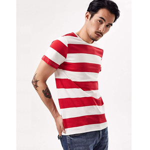New Design Wide Striped T <strong>Shirt</strong> O Neck for Men <strong>Sailor</strong> Tee Custom T <strong>Shirt</strong> Stripe Red White Black Navy Top Tshirt - Product Image 6