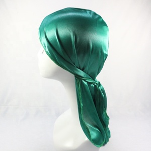 HZM-18034 Durag unisexe à longue queue, bonnet de pirate soyeux et lisse, <span class=keywords><strong>bandana</strong></span> chimio pour <span class=keywords><strong>cheveux</strong></span>, bonnet pour 360 Waves - Product Image 3
