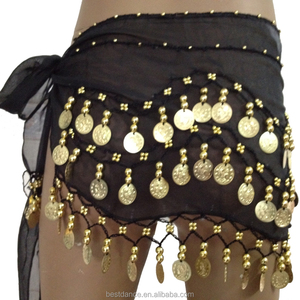 Indiano Dança Do Ventre Quadril Lenço Envoltório Saia Mulheres Dança Moedas Cinto Cintura Cadeia - Product Image 1