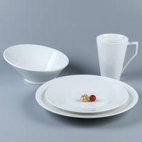 Ensemble d'assiettes à dîner de la série café, vaisselle en porcelaine blanche, en céramique, Style occidental, bon marché, 12 pièces