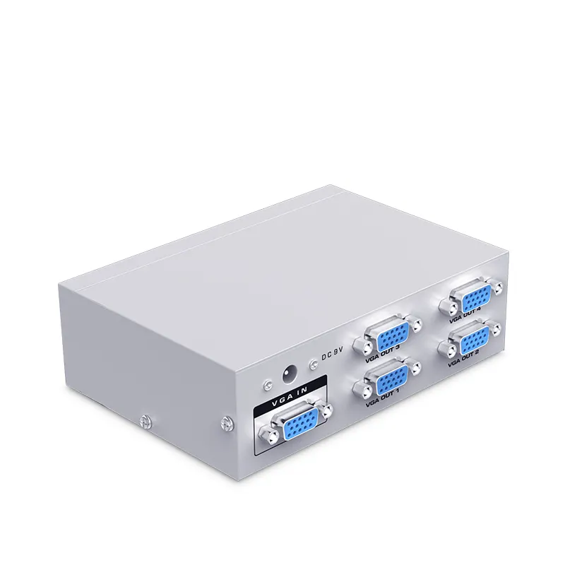 250MHz VGA Splitter 1 in 4 out, MT-VIKI 1x4 1 Computer 4 Monitor + Power adapter VGA Splitter