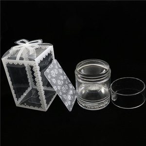 Cửa Hàng Trong Suốt Đôi Sử Dụng Rhinestone Rõ Ràng Acrylic Cán Silicone Nail Art Stamper - Product Image 2