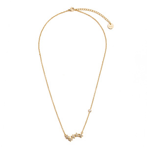 Huilin personalizado oro puro Simple Occidente oro puro Luna estrella geometría collar - Product Image 3