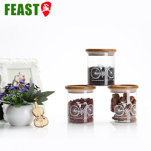 Bocaux de rangement hermétiques en verre borosilicate transparent , rondes et hermétiques pour aliments - Product Image 3