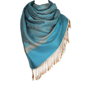 Custom Order Tassels Style Jacquard Floral <strong>Pashmina</strong> Women Shawl <strong>Scarf</strong> - Product Image 3
