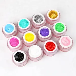 12 Kleuren Nail Art Gel Polish Hot Selling 3D Sculptuur Uv Gel