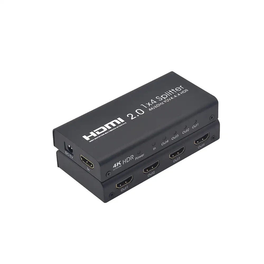AOEYOO מפעל מחיר באיכות גבוהה HDMI ספליטר 2.0 1in 4out 1x4 4k60hz HDMI 2.0 אוטומטי EDID AYS-14V20 12 חודש 18 5gbps 600mhz