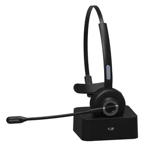 Bluetooth Truck Driver Headset Wireless Over Head Earpiece with Noise Reduction Mic for Phones Call Center