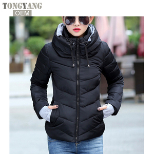 TONGYANG <strong>Winter</strong> Jacket <strong>Women</strong> <strong>Womens</strong> <strong>Parkas</strong> Thicken Outerwear Solid Hooded <strong>Coats</strong> Short Female Slim Cotton Padded Basic Tops - Product Image 2