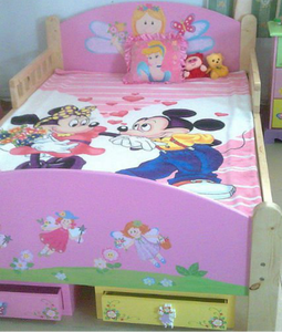 Furniture Tempat Tidur Anak, Kayu Modern Pink Kamar Tidur
