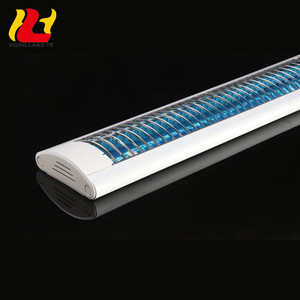 2X18W 20W Đôi Đèn IP65 Chống Bụi Tri Bằng Chứng Tinh Khiết <span class=keywords><strong>T5</strong></span> T8 LED Ống Kính Lưới Tản Nhiệt Trần Huỳnh Quang Ánh Sáng Lịch Thi Đấu - Product Image 6
