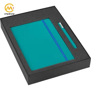 Tùy Chỉnh In Cao Cấp PU Leather Cover Notebook A5 Nhật Ký Nhật Ký Và Bút Bộ Quà Tặng