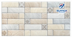 con textura de piedra natural azulejo de cerámica, porcelana <span class=keywords><strong>imitación</strong></span> 3d azulejo de la pared exterior - Product Image 3