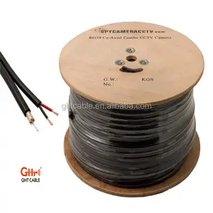 Câble coaxial RG59 de haute qualité avec alimentation, mm, câble d'alimentation siamois