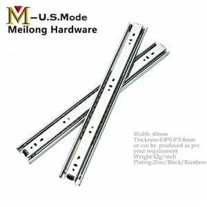 Corredera Telescópica para Cajones Meilong Hardware / Piezas para Cajones de Cocina / Corredera Telescópica para Cajones de Hierro Laminado en Frío <span class=keywords><strong>con</strong></span> Rodamientos de Bolas - Product Image 1