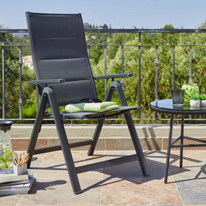 GIARDINO ESTERNO in ALLUMINIO SEDIA PIEGHEVOLE 6-POSIZIONE IMBOTTITO - Product Image 3