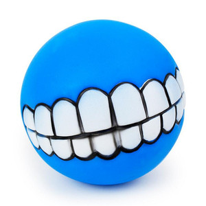 Giocattoli divertenti economici per animali domestici denti sferici formazione suono giocattolo in gomma per cani in vinile - Product Image 5