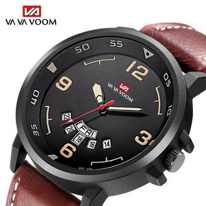 <span class=keywords><strong>Orologio</strong></span> da Polso VAVA WOOM per <span class=keywords><strong>Uomo</strong></span>, Sportivo ed Elegante con <span class=keywords><strong>Cinturino</strong></span> in <span class=keywords><strong>Pelle</strong></span>, Relogio Masculino, <span class=keywords><strong>Orologio</strong></span> alla Moda con Indicazione del Giorno - Product Image 1
