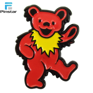 <span class=keywords><strong>Rojo</strong></span> Jerry oso Grateful Dead rock music 60 s hippie esmalte pin badge - Product Image 1