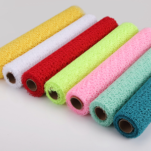 Độ bền cao polyester đầy màu sắc tulle net lưới vải giấy gói hoa đóng gói - Product Image 5