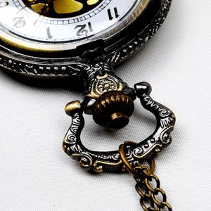 <span class=keywords><strong>Montre</strong></span> <span class=keywords><strong>de</strong></span> poche Vintage pour hommes, Quartz, Bronze, crâne ajouré, squelette, horloge, collier, chaîne, pendentif, <span class=keywords><strong>montre</strong></span> <span class=keywords><strong>de</strong></span> poche - Product Image 4