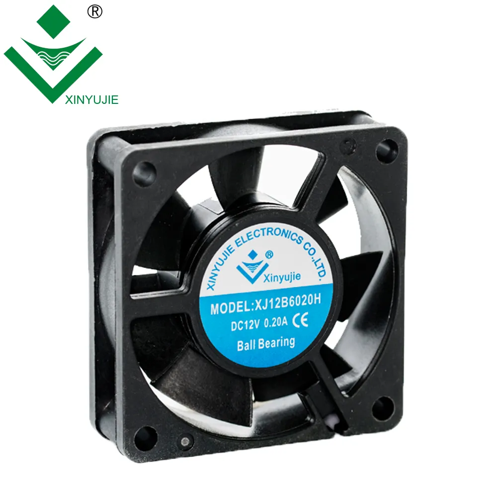 500 cfm uitlaat ac dc fan 60X60X20 MM 12 v kleine koelventilator