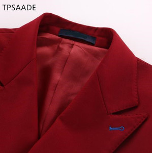 Smoking degli uomini Promenade Dello Sposo <span class=keywords><strong>Rosso</strong></span> Doppio-petto Abiti Da Sposa 2 Pezzi WPY026 - Product Image 3