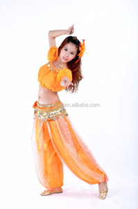 BestDance Set da Danza del Ventre Araba <span class=keywords><strong>Sexy</strong></span> per Donne, Top a Maniche Corte, Cintura e Pantaloni, Costume da Ballerina OEM - Product Image 4