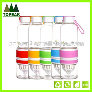 Vidrio de frutas cítricos zinger limón botellas de agua con una cuerda, limón de vidrio botella de agua de cítricos zinger - Product Image 1