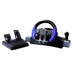 Volante de Carreras <span class=keywords><strong>USB</strong></span> QEOME con Motor de Vibración, Ángulo de Giro de 180 Grados y Pedales Programables para <span class=keywords><strong>PC</strong></span> - Product Image 4