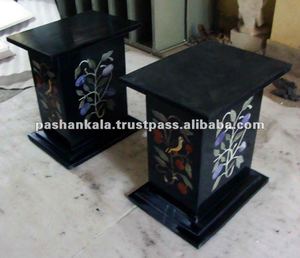 ผู้ส่งออกหินอ่อนสีดำฝังโต๊ะรับประทานอาหารยืน - Product Image 1