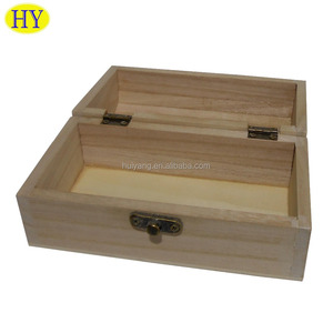 Personnalisé En Bois grande boîte de rangement Coffre Au Trésor fabriqué en Chine grande boîte en bois non finie - Product Image 5