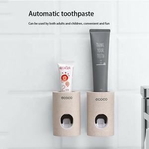 Distributeur automatique de <span class=keywords><strong>dentifrice</strong></span> <span class=keywords><strong>Ecoco</strong></span> à poussoir automatique sans contact pour enfants, en paille de blé, à fixer au mur de la salle de bain, 2024 - Product Image 3