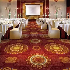 Hotel Nylon Gedrukt Rood Ballroom en Restaurant Voorraden Tapijt MH-1007