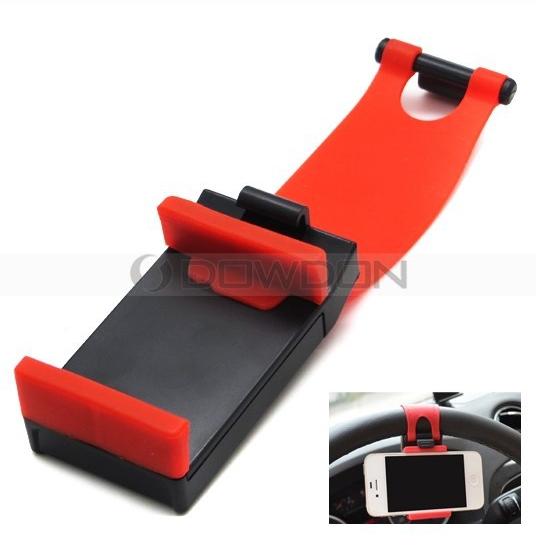 Car Steering Wheel Mobile Phone Holder Mount Stand for iPhone Cell Phones