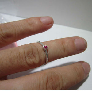 Beadsnice ID26769 castone in argento uno CZ cubico ia accento su Midi punta superiore del dito sopra gli anelli di nocca/anello vners - Product Image 4