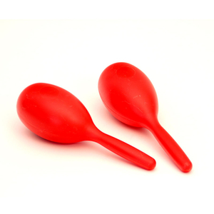 PS en plastique maraca 20*8 cm rouge vert jaune couleur - Product Image 2